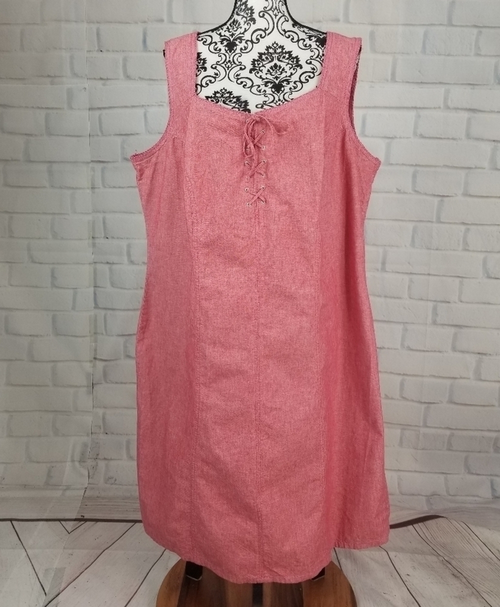 Faded Glory size 22w 1/2 lace up front dress